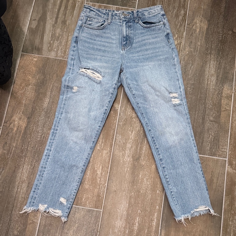 Vervet Trendy Light Blue Women's Cropped Jeans